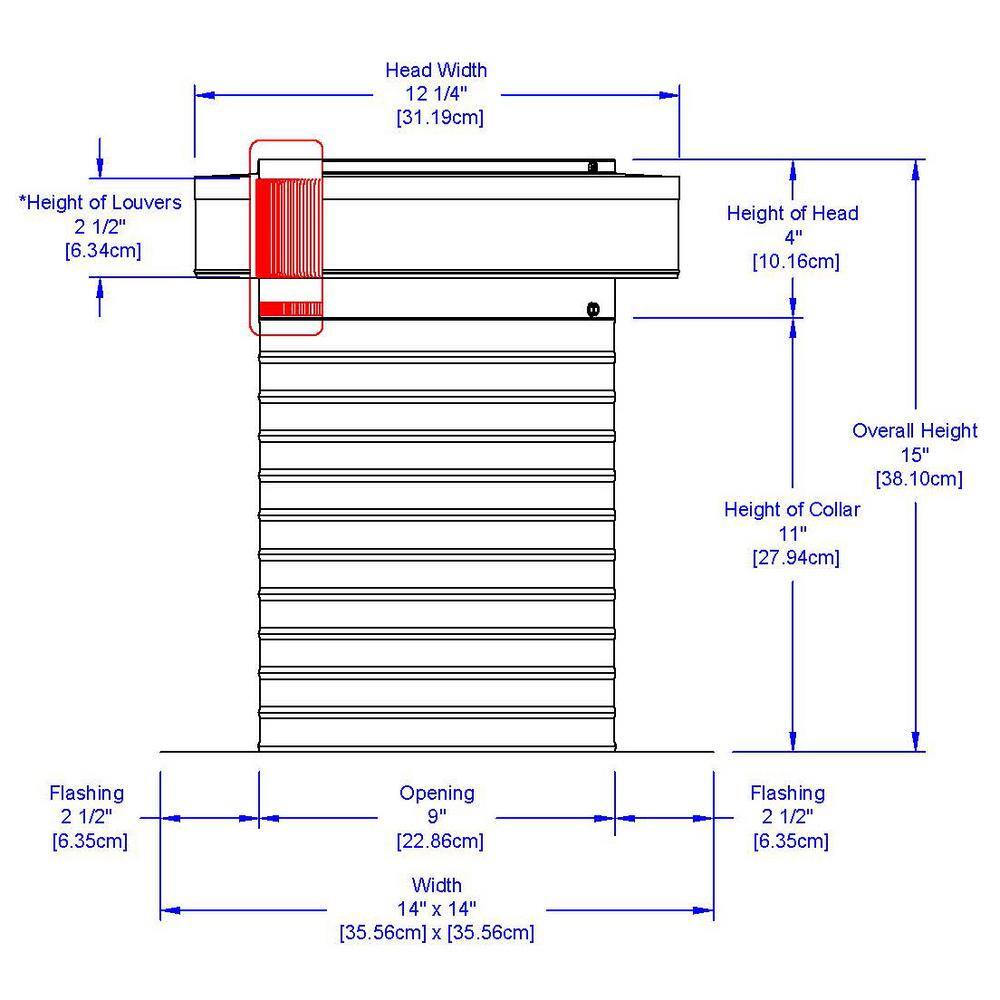 Active Ventilation 9 in. Dia Aluminum Keepa Static Vent for Flat Roofs in White KV-9-WT