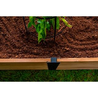VITA Mezza 6'L x 6'W x 22H Cedar Keyhole Composting Garden Golden Brown VT17707 VT17707