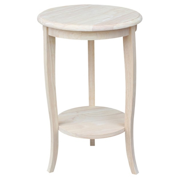 Cambria Solid Wood End Table White International Concepts