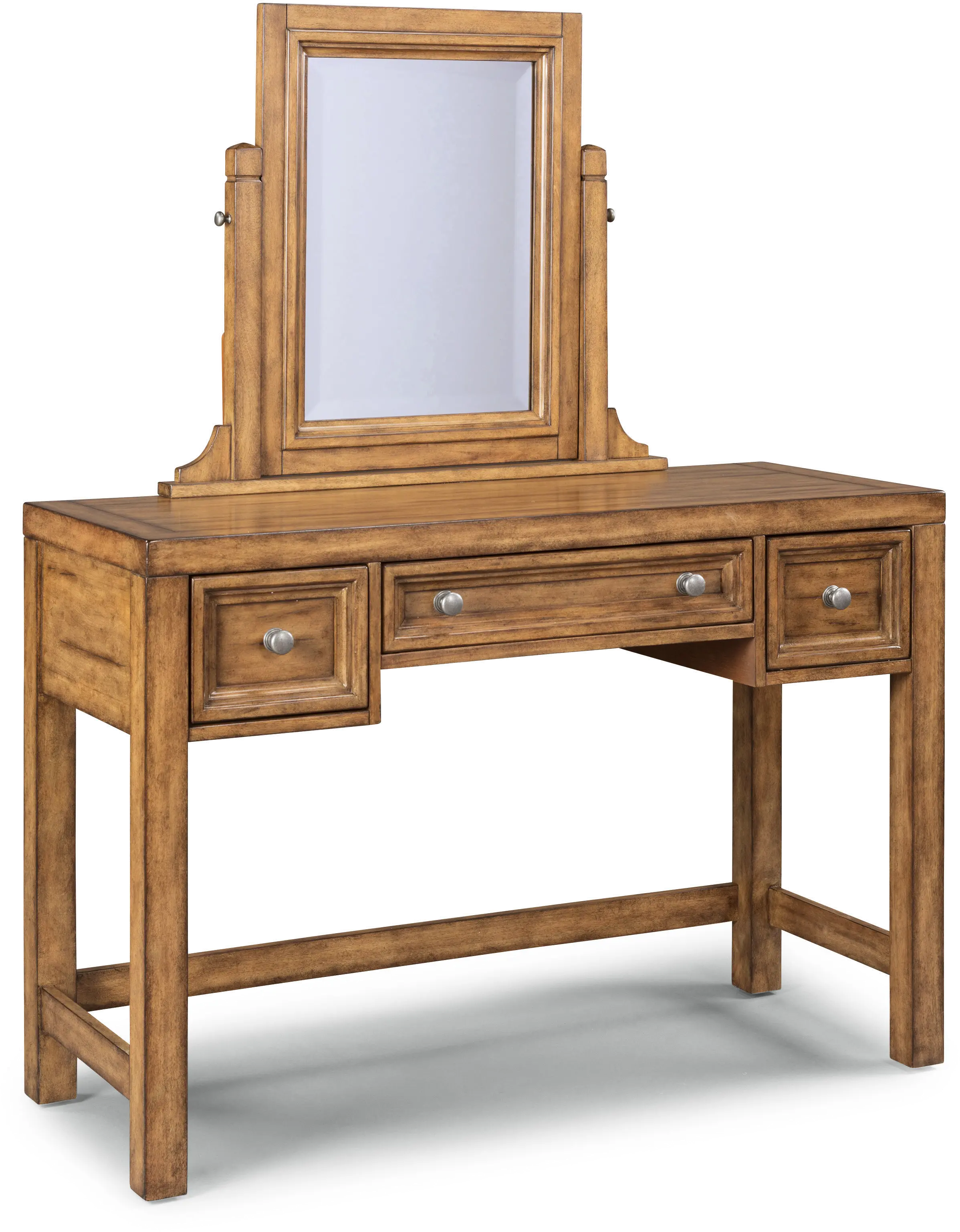 Contemporary Toffee Brown Vanity with Mirror - Sedona