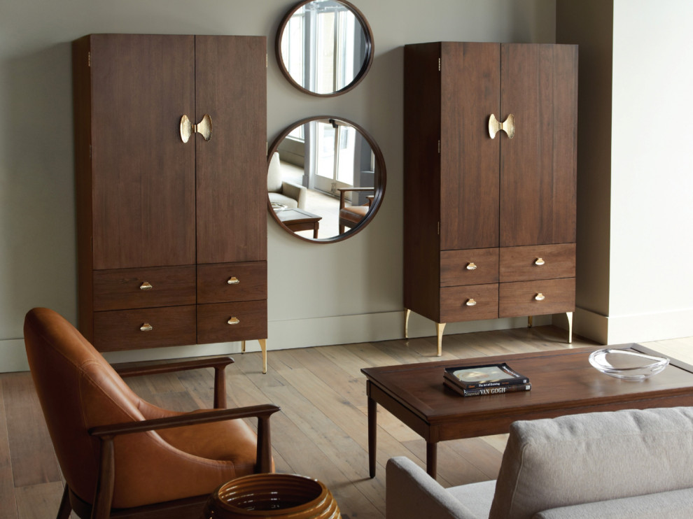 Elena Leather Lounge Chair   Midcentury   Armchairs And Accent Chairs   by Maria Yee Inc  Houzz