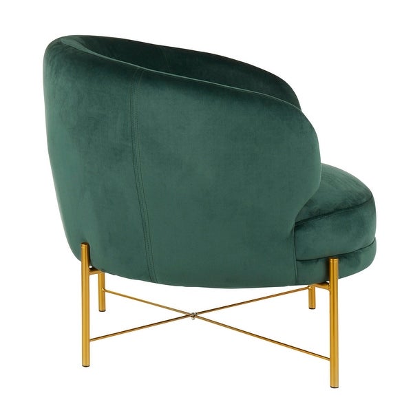 Chloe Upholstered Accent Chair with Metal Legs