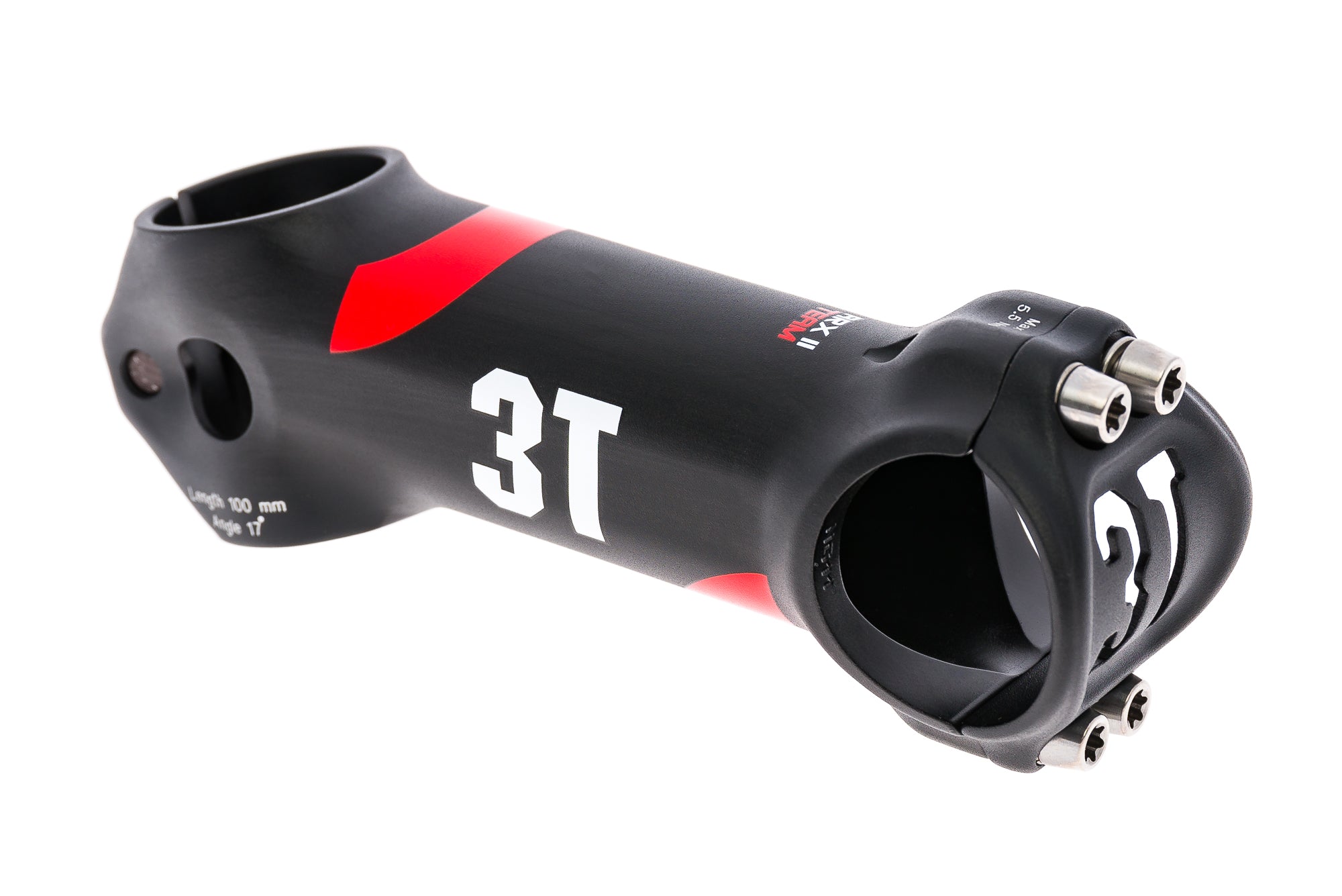 3T ARX-II Team Stem 31.8mm 100mm 17 Degree Aluminum Black/Red