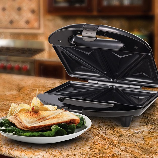 Brentwood Sandwich Maker black And Stainless Steel