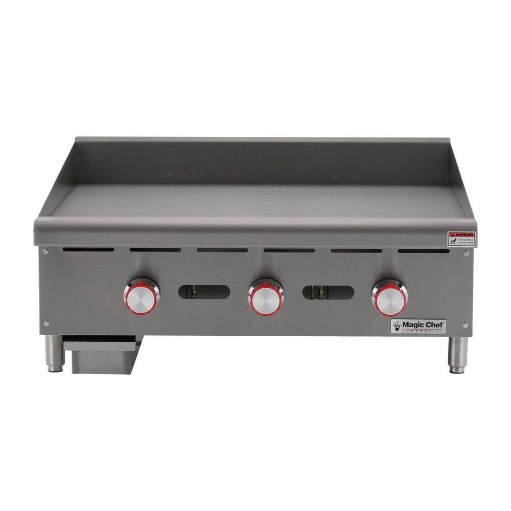 Magic Chef 36 in. Commercial Thermostatic Countertop Gas Griddle MCCTG36A