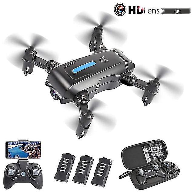 Foldable Mini Drone With 4k Hd Fpv Camera For Kids Adults Wifi Rc Quadcopter Flight Time 40 Minutes Real-time Image Transmission