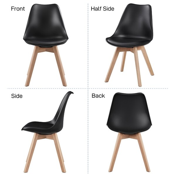 Yaheetech Set of 4 Dining Chairs with Modern Soft Padded