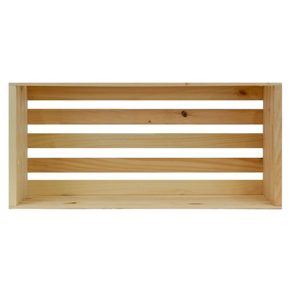 Crates  Pallet 27 in. x 12.5 in. x 9.5 in. X-Large Wood Crate (2- Pack) 94646