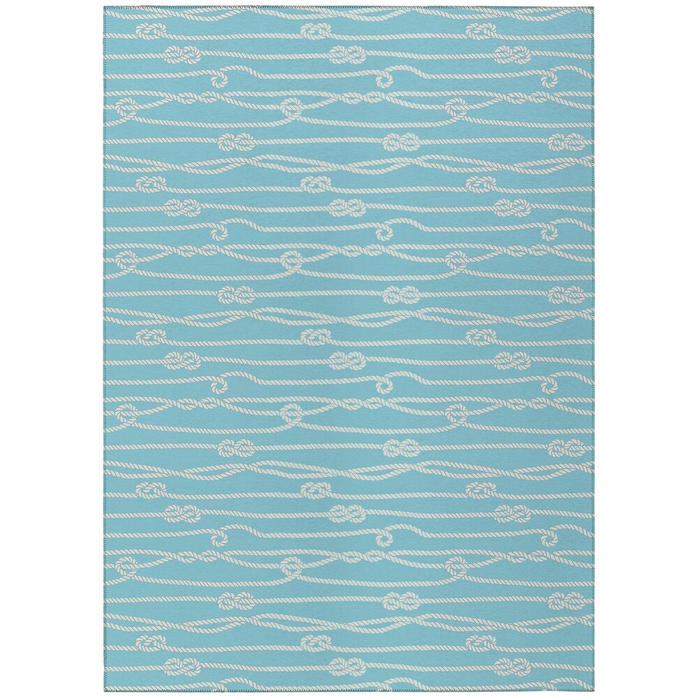 Indoor/Outdoor Harpswell Ocean Rope Washable Rug