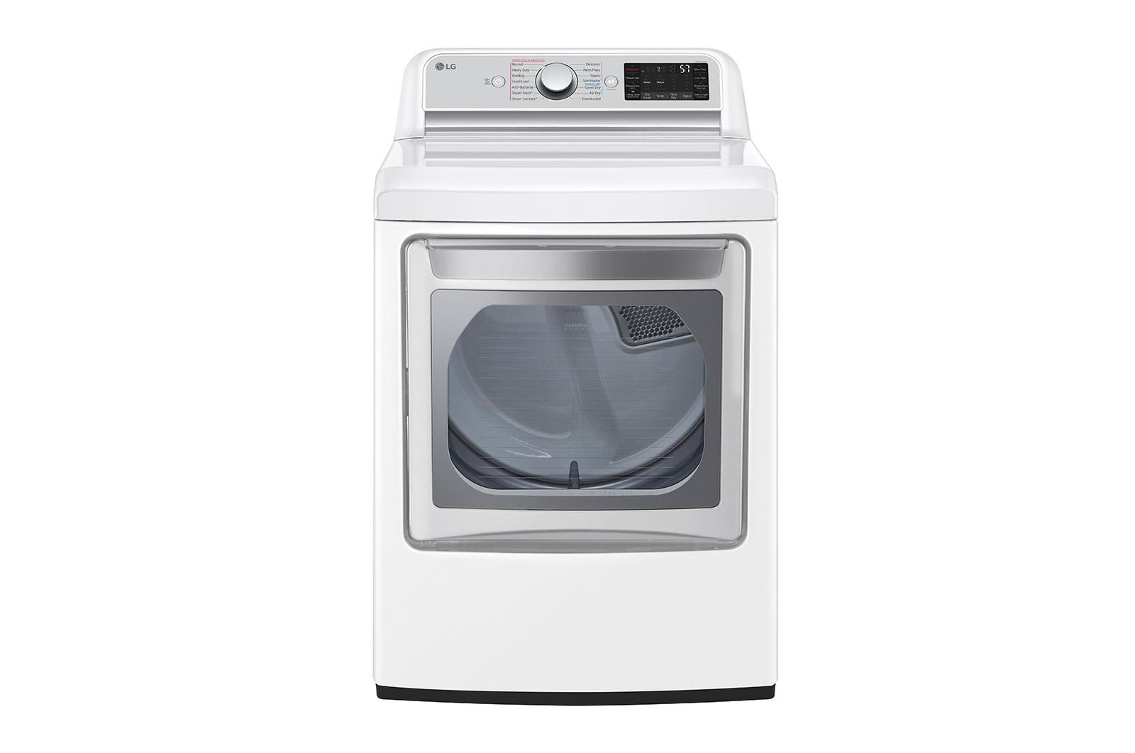 Lg DLEX7900WE 7.3 Cu. Ft. Ultra Large Capacity Smart Wi-Fi Enabled Rear Control Electric Dryer With Turbosteam™