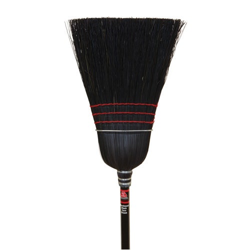 O-Cedar Commercial 6119-6 Warehouse Corn Broom， Black， Case of 6