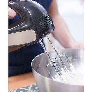 SOLAC 5-Speed Black Turbo Hand Mixer with Beaters and Dough Hooks S9210-A