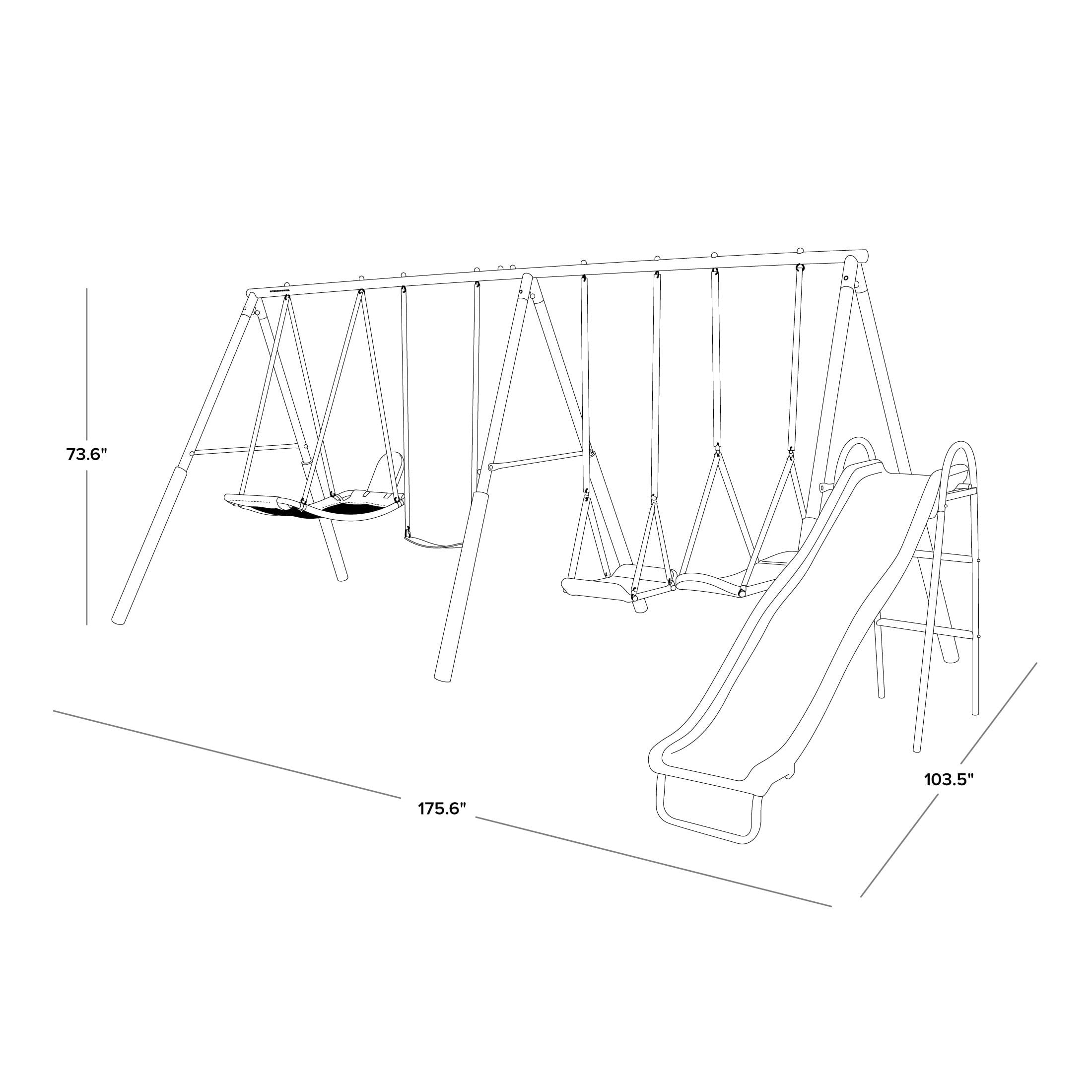 Sportspower Super Surfer Metal Swing Set