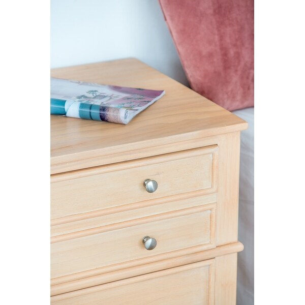 Crafted of Wood Bed Storage Cabinet Chest with Three Drawers - - 37857316