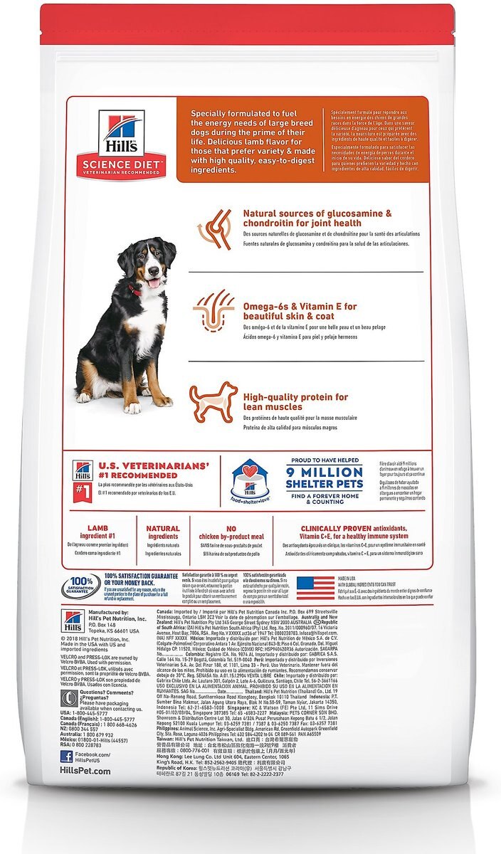 Hill's Science Diet Adult Large Breed Lamb Meal and Brown Rice Dry Dog Food