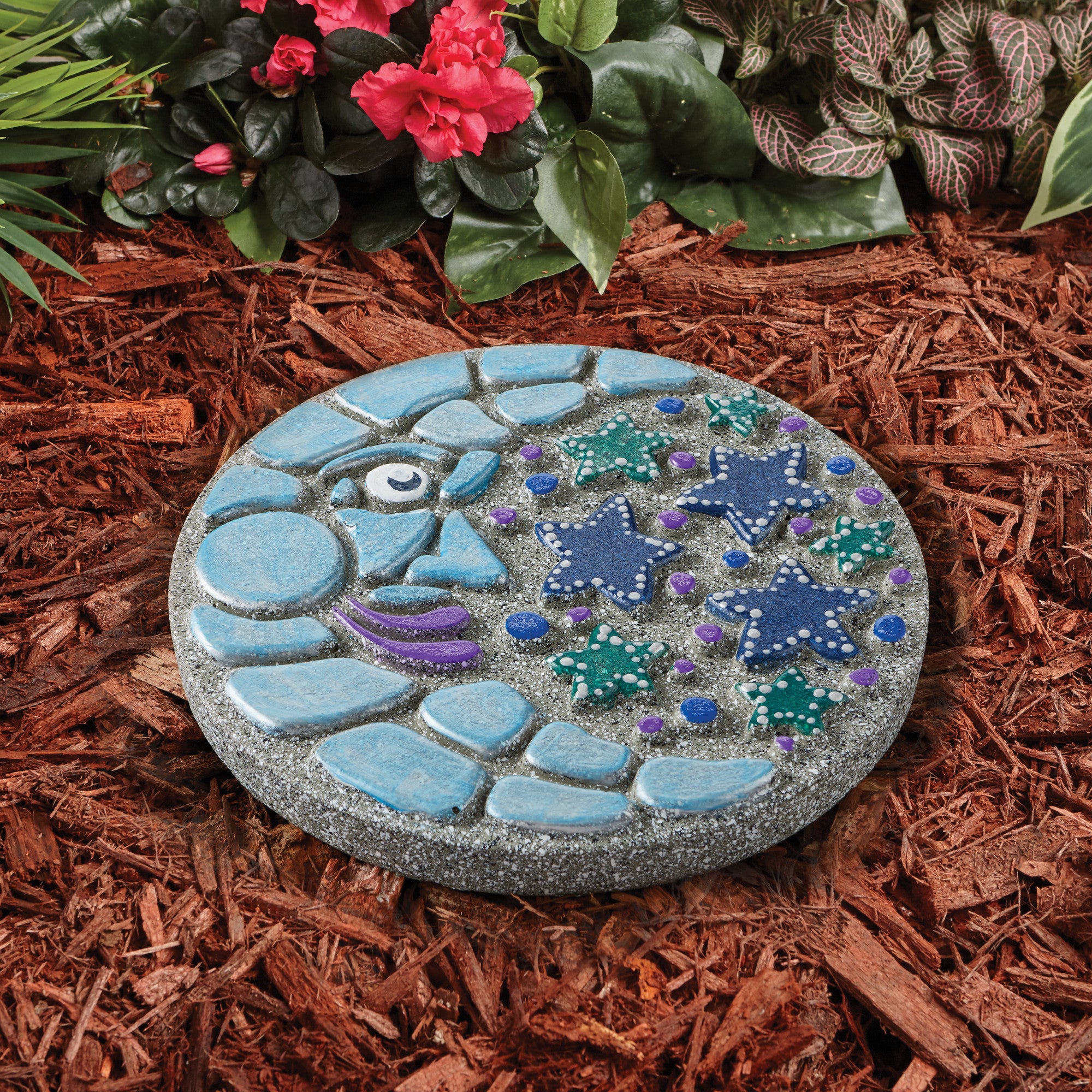 Paint Your Own Stepping Stone: Moon and Stars