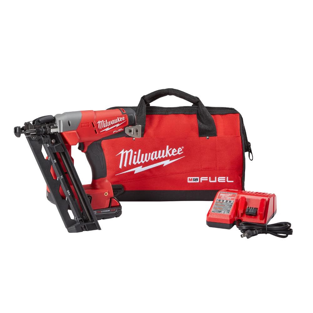 Milwaukee M18 FUEL 16 Gauge Angle Finish Nailer Kit 2742-21CT from Milwaukee