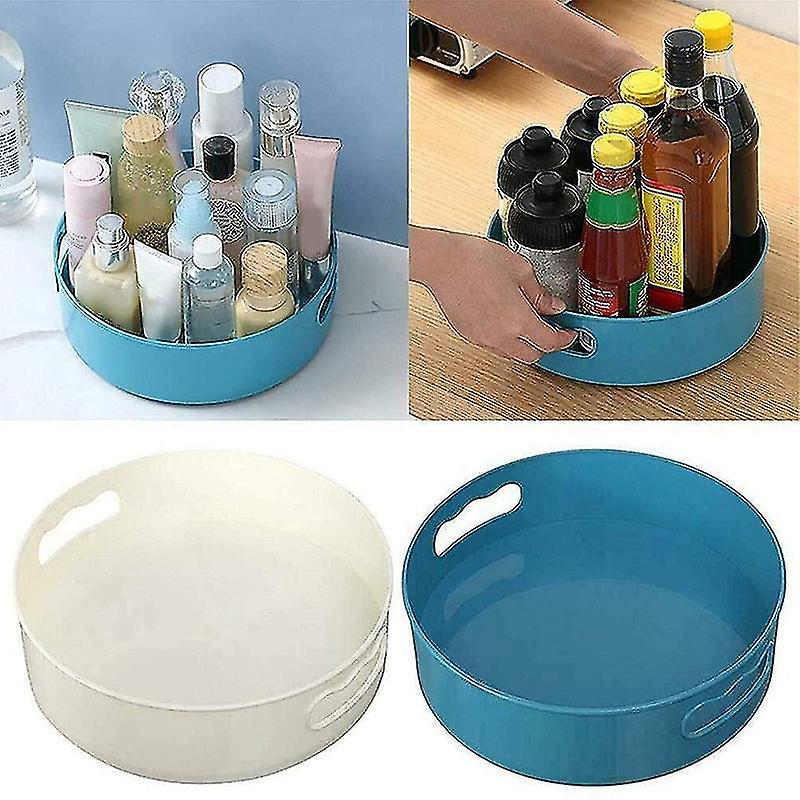 2pcs Multi-function Rotating Tray/kitchen Organizer/cosmetics Organize - 360 Degree Rotating Spice