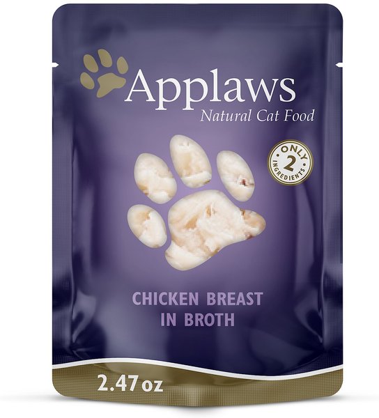 Applaws Chicken Bits in Broth Wet Cat Food， 2.47-oz， case of 12