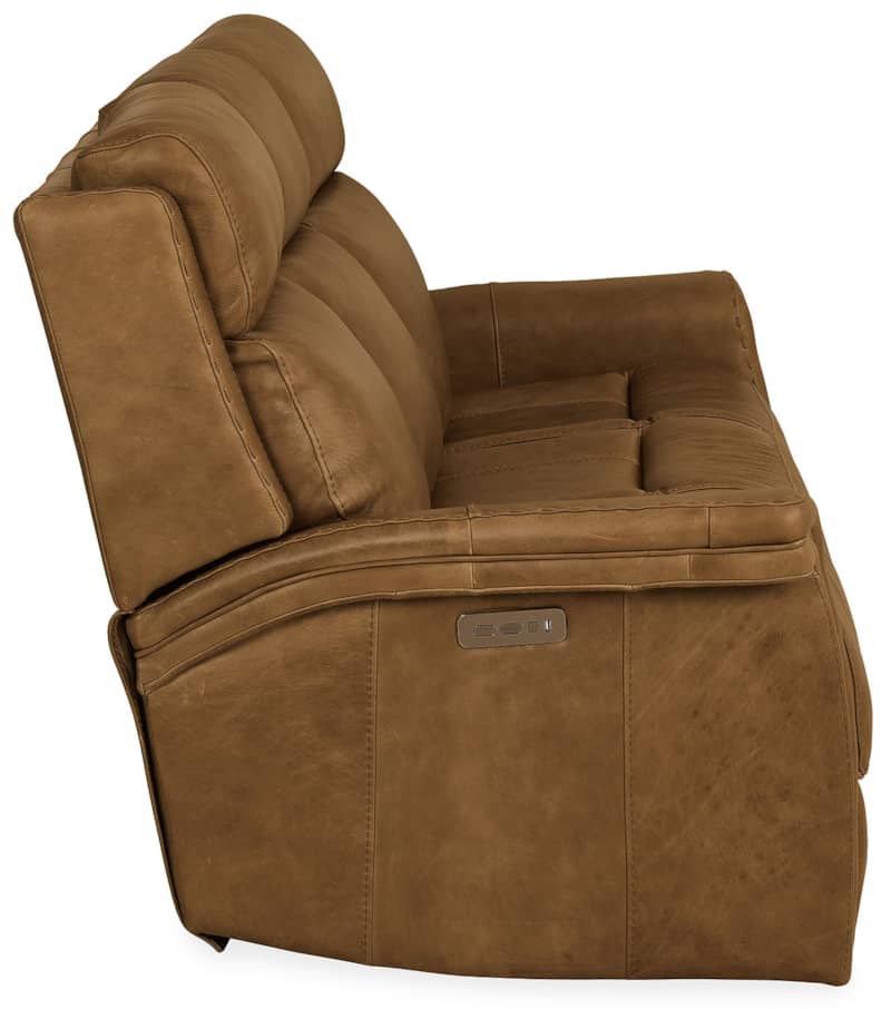 Hooker Furniture Living Room Poise Power Recliner Sofa With Power Headrest