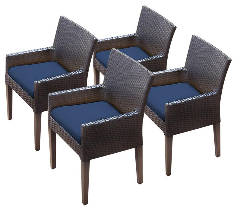 4 Napa Dining Chairs With Arms   Tropical   Outdoor Dining Chairs   by Design Furnishings  Houzz