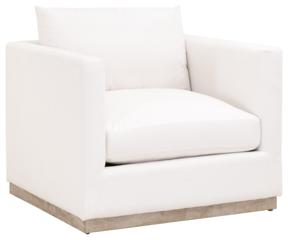 Siena Plinth Base Sofa Chair   Farmhouse   Armchairs And Accent Chairs   by Essentials for Living  Houzz