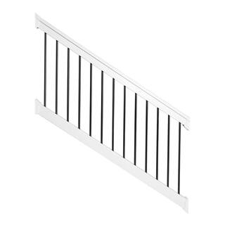 Weatherables Bellaire 3 ft. H x 72 in. W White Vinyl Stair Railing Kit WWR-THDBA36-S6S