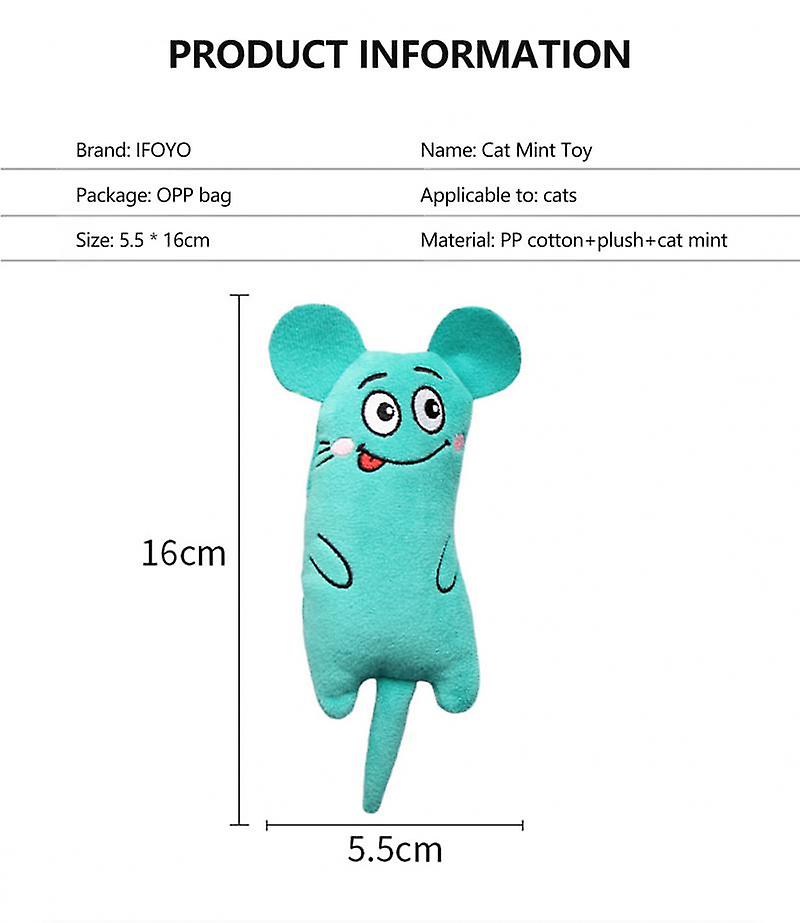 Cat Mint Toys Molars Chew Interaction Plush Toys Mice Shape Intelligence Bite Resistance