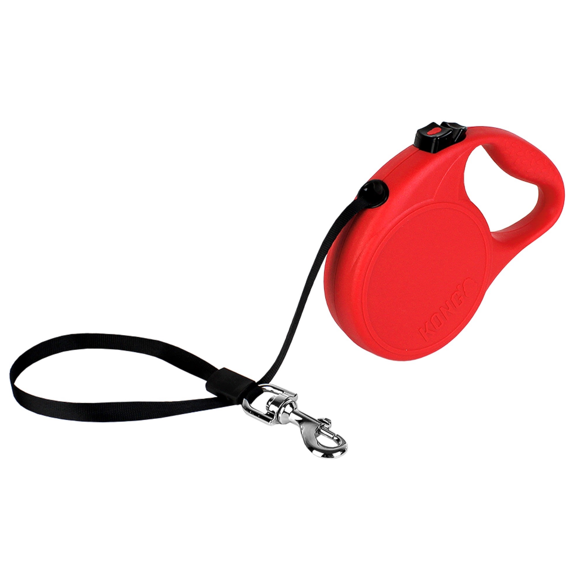 KONG Red Trail Retractable Dog Leash for Dogs Up To 45 lbs.， 16 ft.