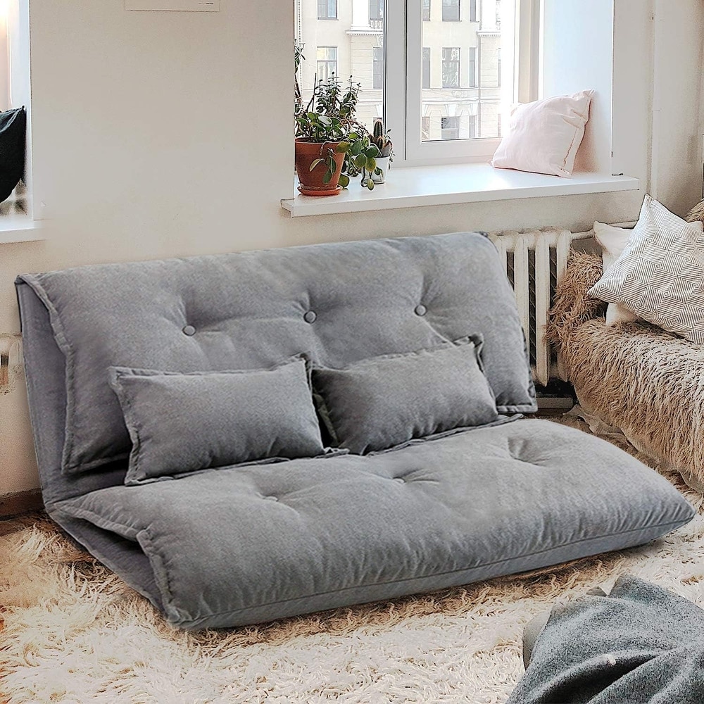 Contemporary and Adaptable Sofa Bed Set with Floor Placement  2 Pillows