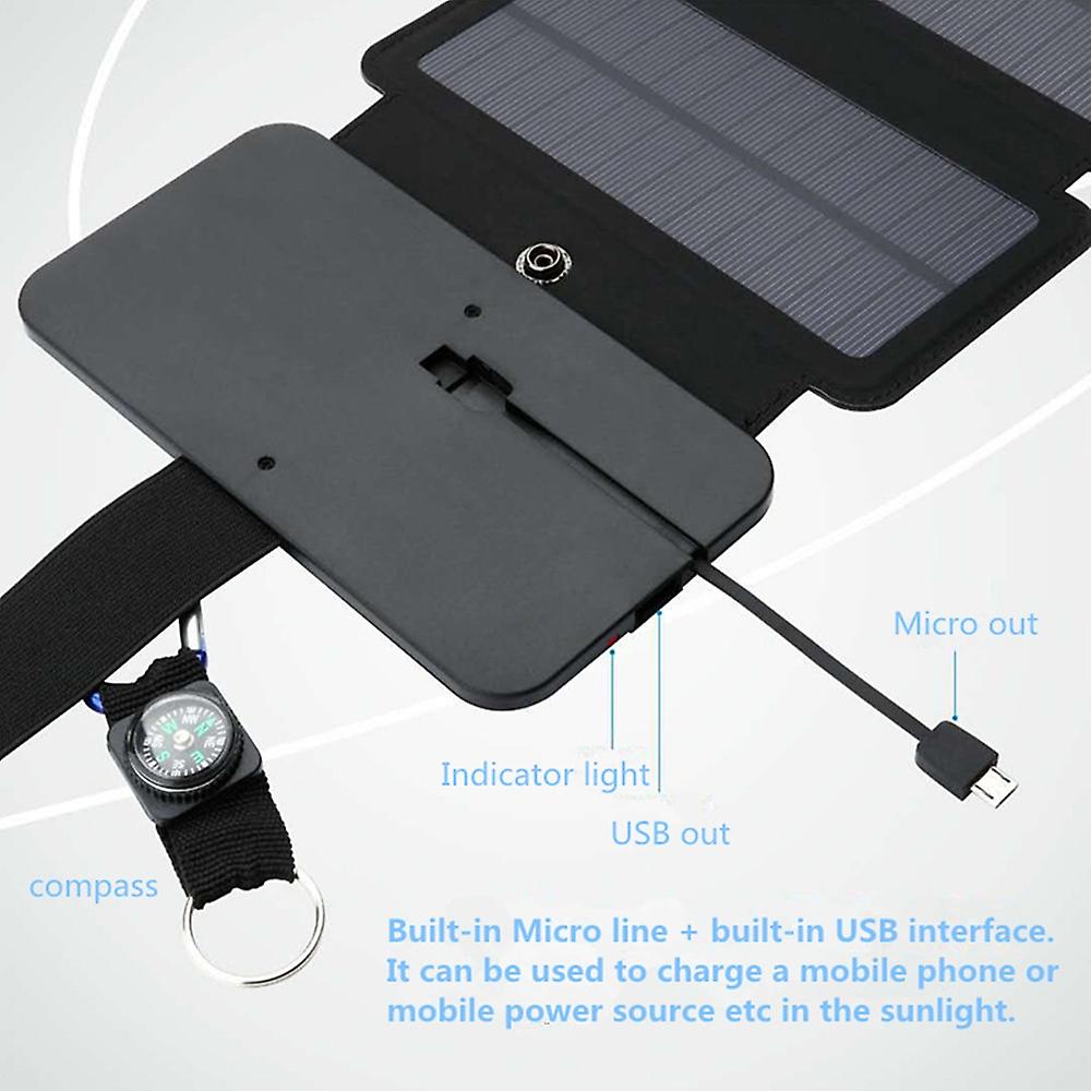 Folding 10w Solar Cells Charger Portable 5v 2.1a Usb Output Device Solar Panels Kit Outdoor Survive Tools For Smartphones Power