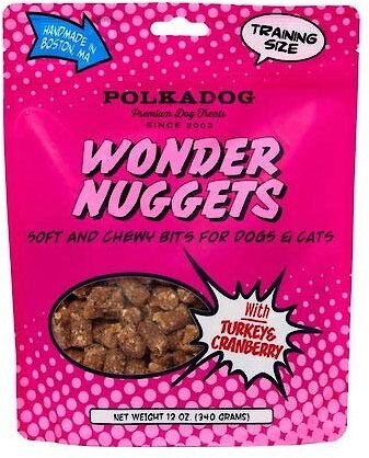 Polkadog Wonder Nuggets Turkey and Cranberry Flavor Soft and Chewy Dog Treats， 12-oz bag