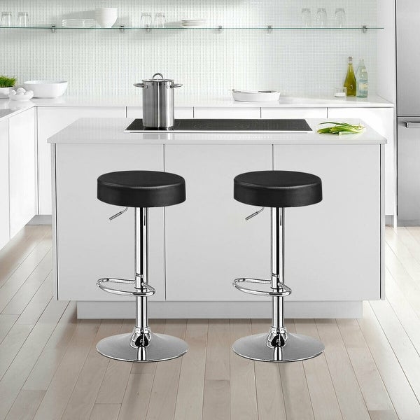 1 PC Round Bar Stool Adjustable Swivel Pub Chair - 14