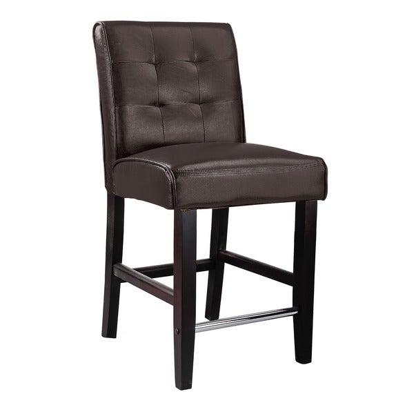 CorLiving Antonio Bonded Leather Counter Height Barstool