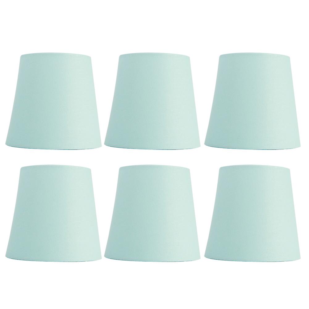 6pcs Blue Modern European Style Fabric Lampshade Light Cover For Home Chandelier Wall Lamp