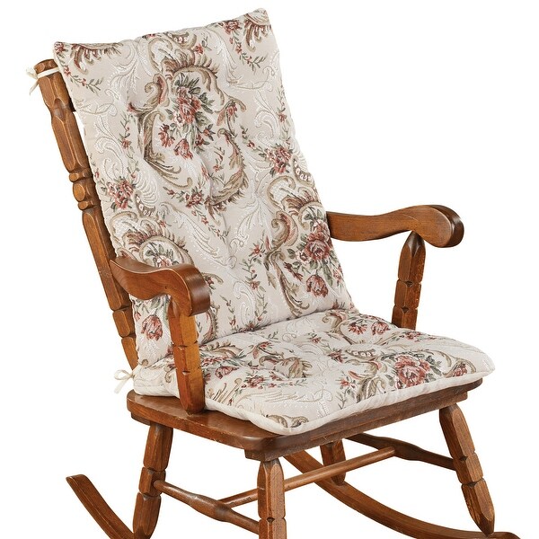 2-Piece Tapestry Rocking Chair Cushions - 18.000 x 10.000 x 9.000