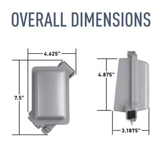 Legrand Pass and Seymour Single Gang Cast Aluminum While-In-Use Weatherproof Cover Gray WIUCAST1