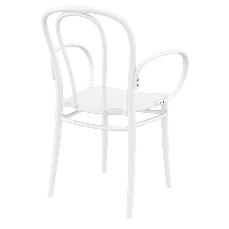 33.5 White Stackable Patio XL Dining Armchair