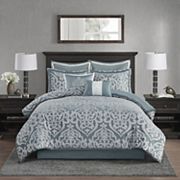 Madison Park Dillon 8-Piece Jacquard Comforter Set with Throw Pillows