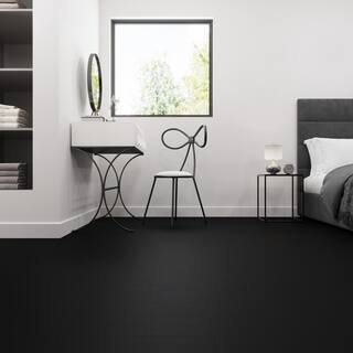 Lucida Surfaces MaxCore Piano Black 28 MIL x 7.3 in. W x 48 in. L Click Lock Waterproof Luxury Vinyl Plank Flooring (24.5 sq. ft. case) MC-513