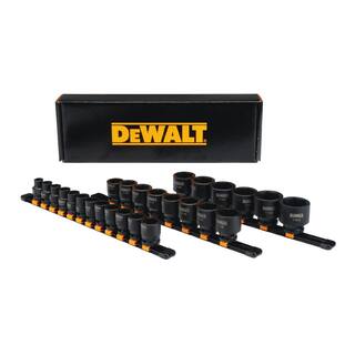 DW 12 in. Drive Metric Impact Socket Set (26-Piece) DWMT19243