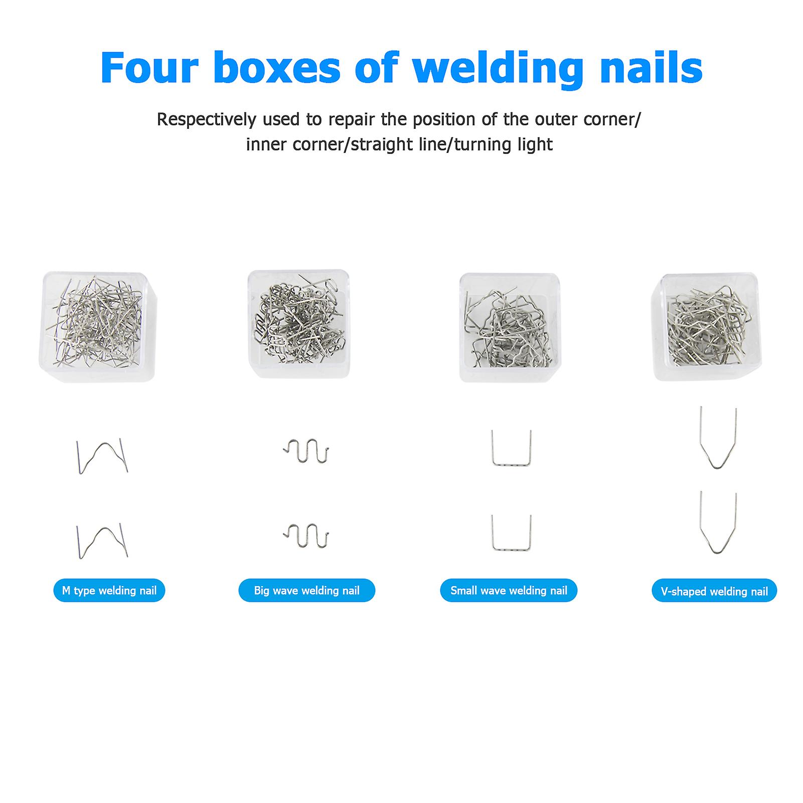 Plastic Welding Machine Bumper Repair Kit Hot Stapler With 4 Types Welding Nail For Car (eu)