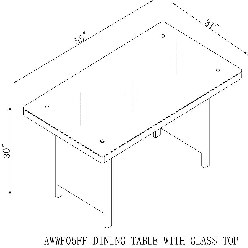 Alaterre Furniture All-Weather Wicker Rectangular Dining Table