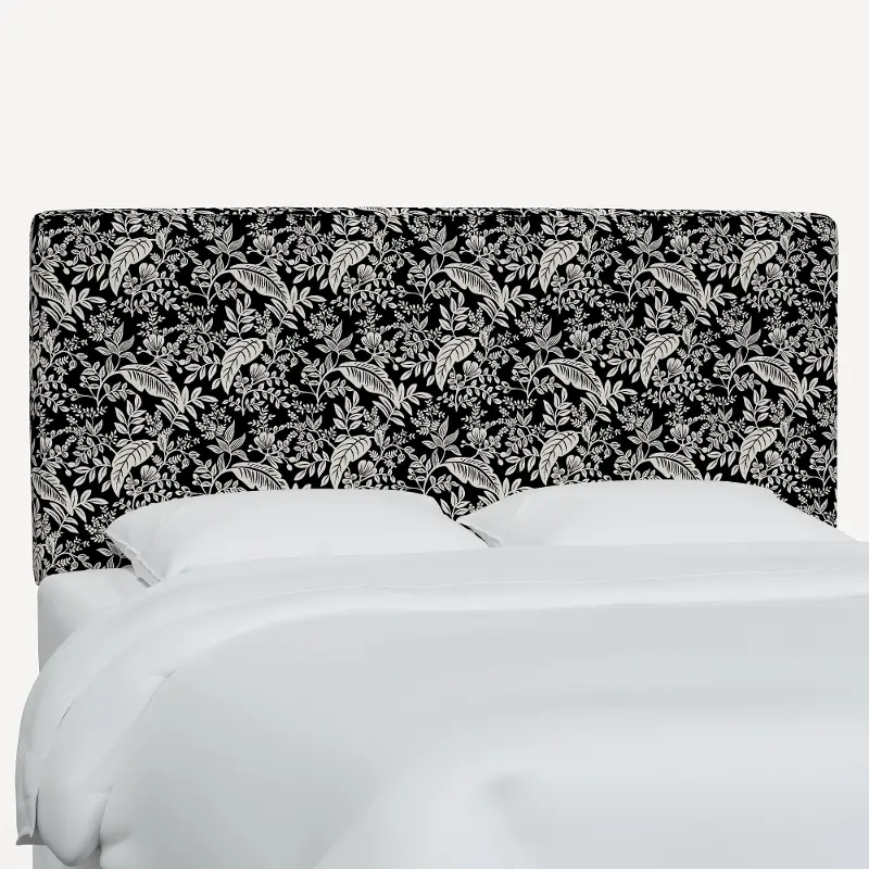 Rifle Paper Co Elly Canopy Black and Cream Twin Headboard