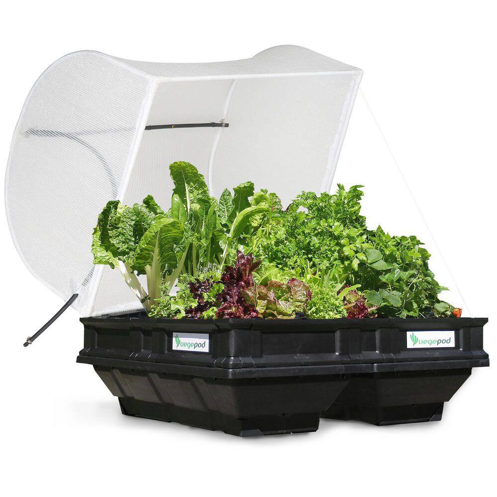 Vegepod Raised Garden Bed Kit - Medium 39.4 in. x 39.4 in. (1 m x 1 m) Container with Protective Cover Self Watering C0005