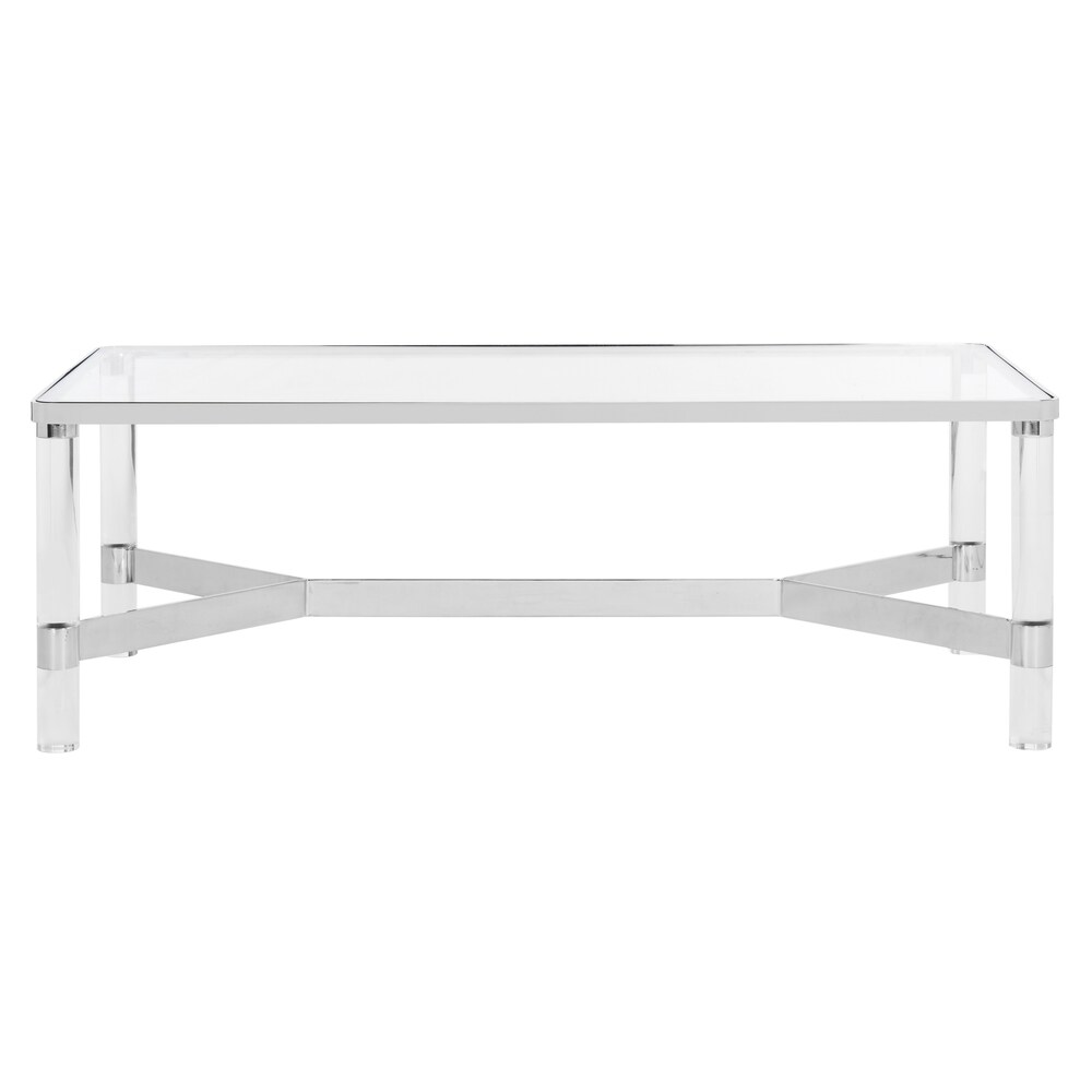 SAFAVIEH Couture High Line Collection Suzanna Acrylic Silver Coffee Table