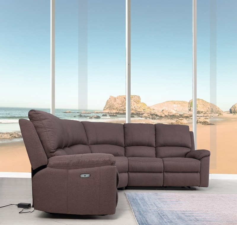 Andrew Leather Air Powered Reclining Contemporary Sectional   Transitional   Sectional Sofas   by Luxuriant Furniture  Houzz