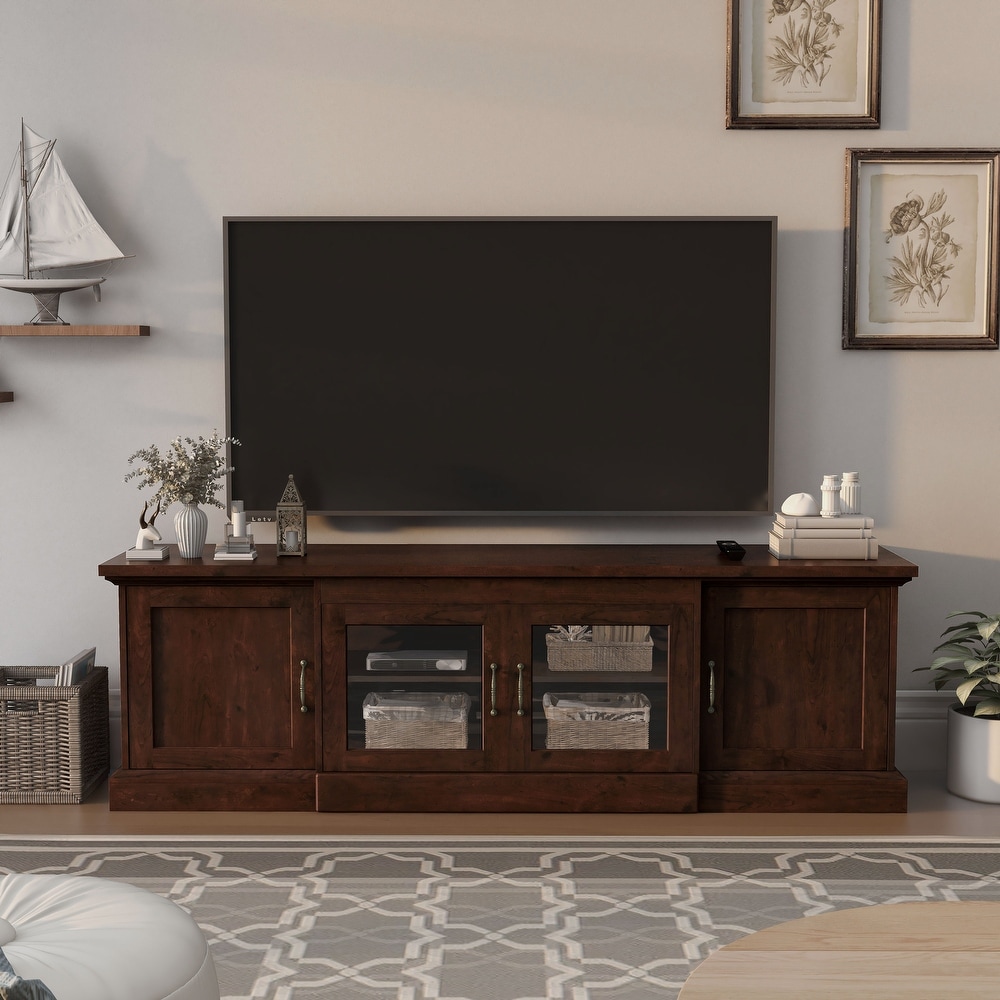 Bick Rustic 68 inch Multifunctional Storage TV Console by Furniture of America