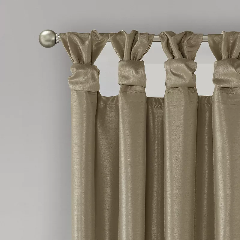 Madison Park 1-Panel Natalie 100% Blackout Thermal Twist Tab Window Curtain