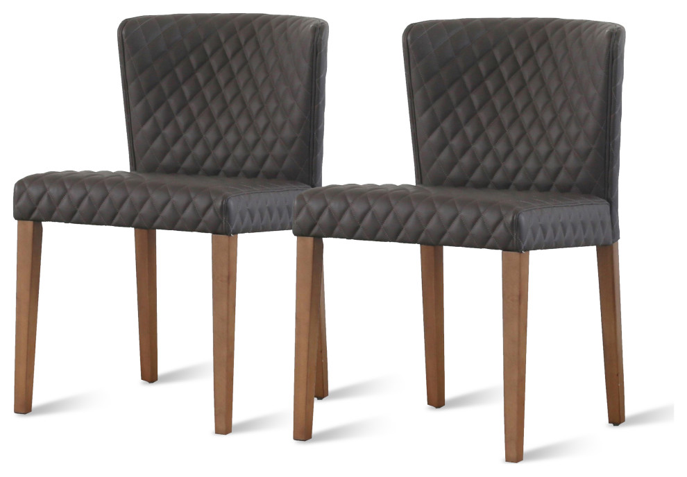 Albie KD Diamond Stitching PU Dining Side Chair   Transitional   Dining Chairs   by New Pacific Direct Inc.  Houzz